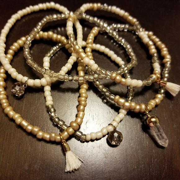 Handmade stretch bracelets - Picture 2 of 6